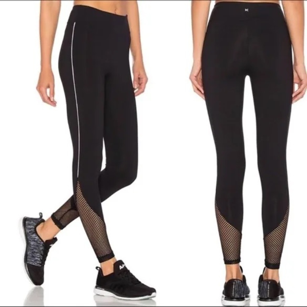Koral Black Become High Rise Fishnet Mesh Leggings [Small]
